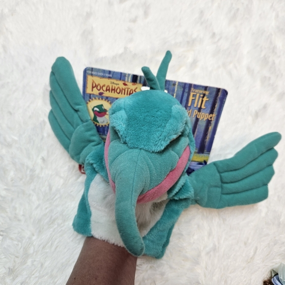 VTG 90S Disney Pocahontas Character FLIT Hummingbird Plush Hand Puppet Mattel - Picture 5 of 12